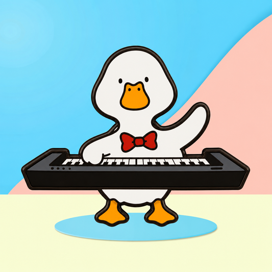 Duck and Keyboard - Enamel Pin
