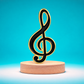 Treble Clef Mini Pin (Black and Gold)