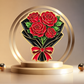 Red Rose Bouquet Enamel Pin