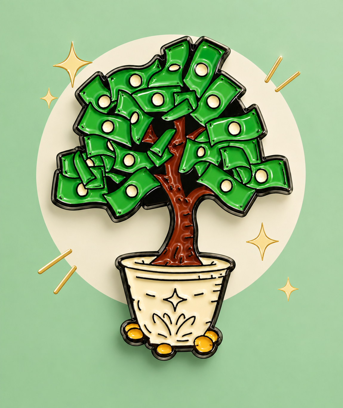 Money Tree -  Enamel Pin