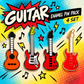 Guitar Enamel Pin Pack - 4 Piece Guitar Pin Set