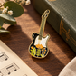 Vintage Floral Enamel Guitar Pin