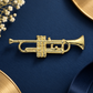 Gold Trumpet Mini Pin