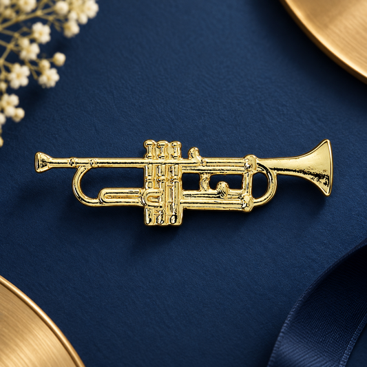 Gold Trumpet Mini Pin