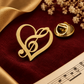 Gold Treble Clef Heart Lapel Pin
