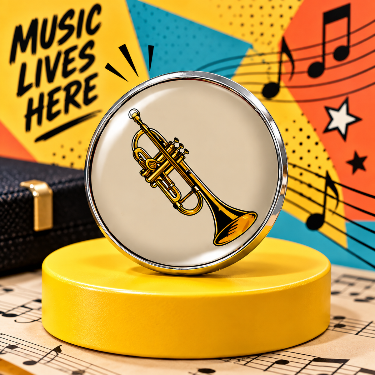 Trumpet Mini Glass Pin Set (6 Piece)