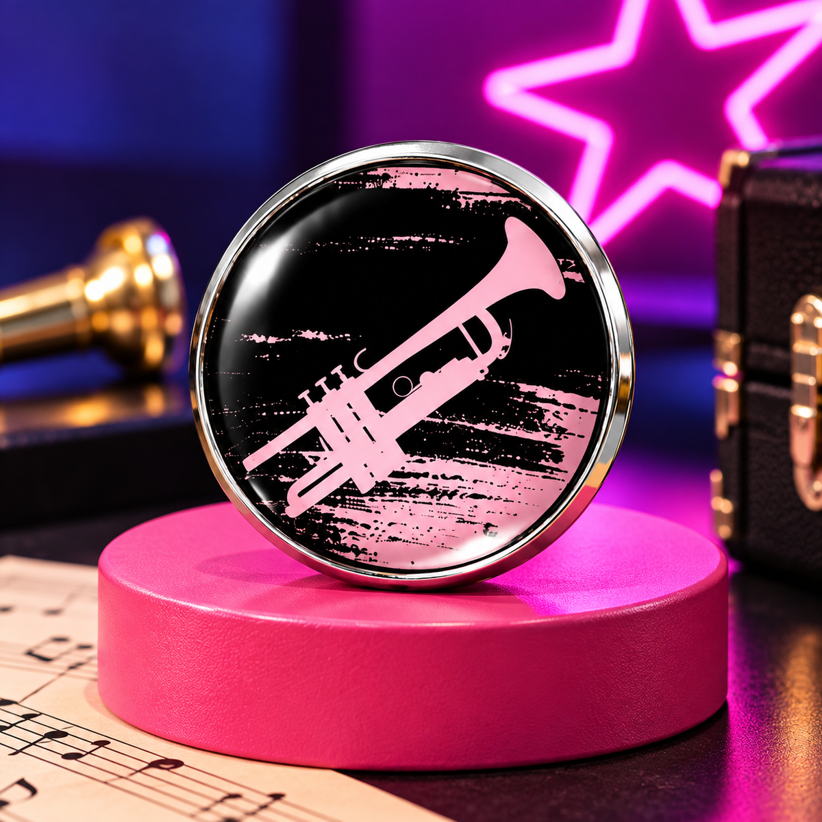 Trumpet Mini Glass Pin Set (6 Piece)