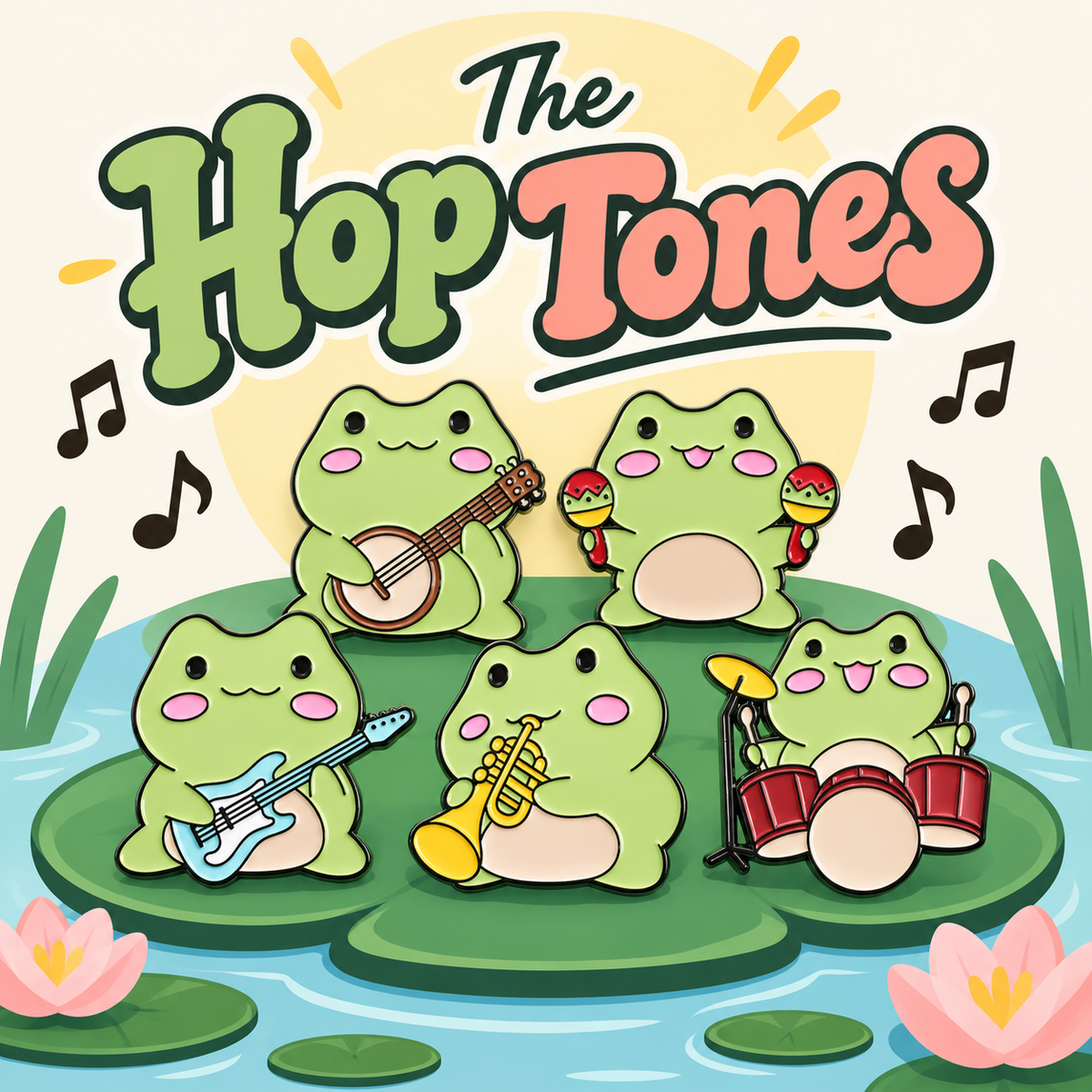Banjo Frog Enamel Pin