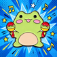Maracas Frog Enamel Pin
