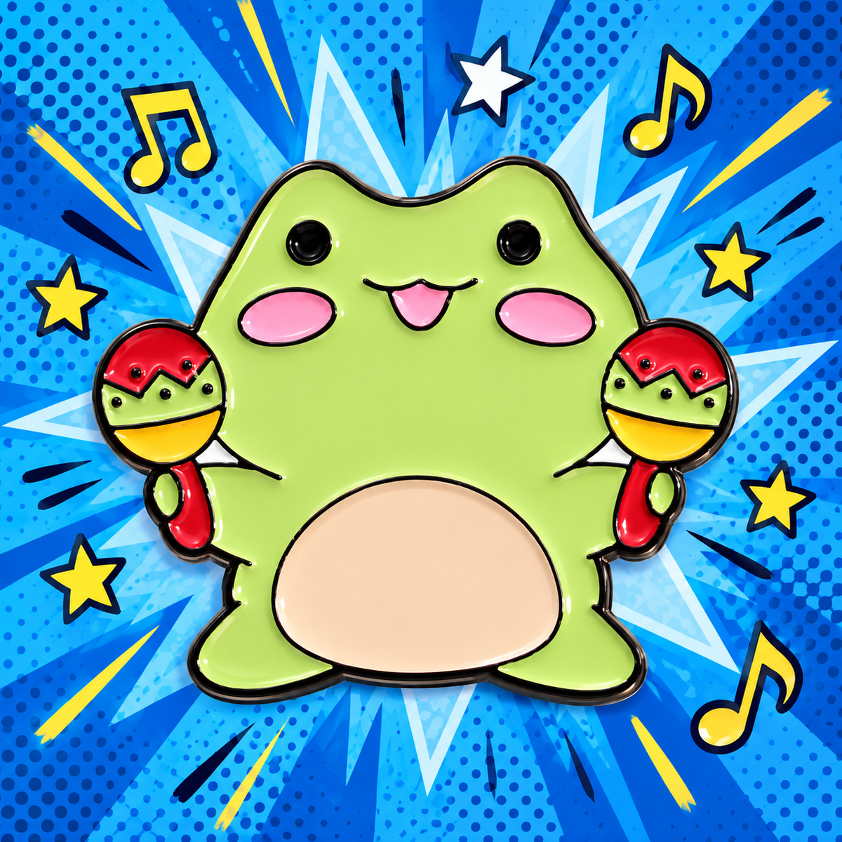 Maracas Frog Enamel Pin