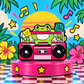 Frogger Boom Box Enamel Pin