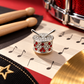 Silver Rhinestone Snare Drum Mini Pin