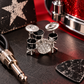 Black and Silver Rhinestone Drum Kit Pin