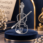 Silver Silhouette Violin & Bow Pin