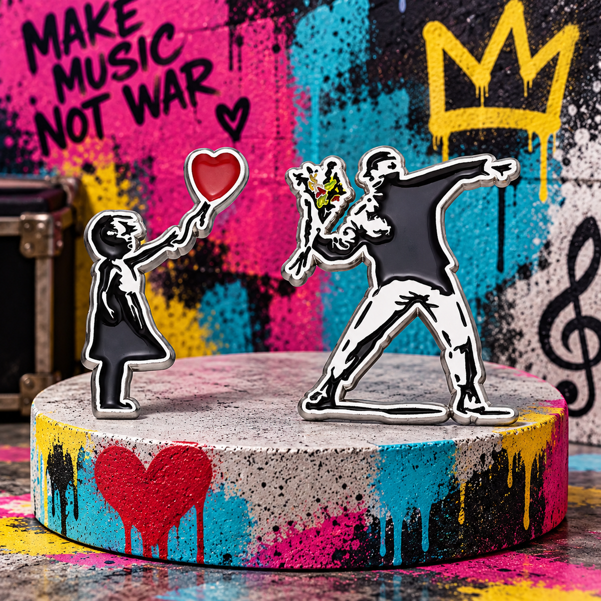Banksy Enamel Pin Set (2 Piece)