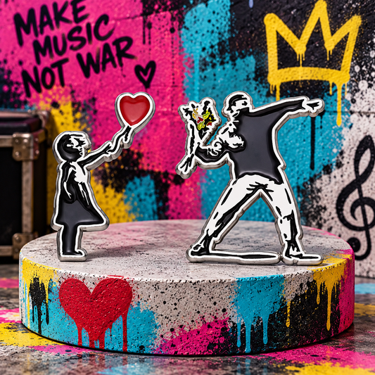 Banksy Enamel Pin Set (2 Piece)