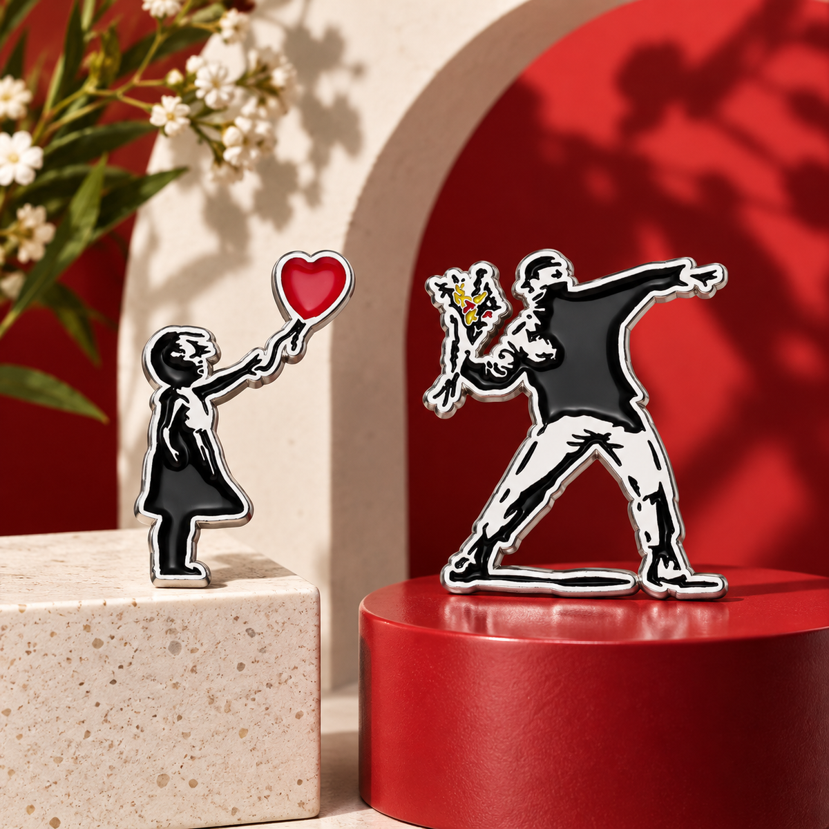 Banksy Enamel Pin Set (2 Piece)