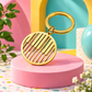 Modern Gold Piano Keys Keyring
