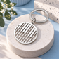 Modern Silver Piano Keys Keyring