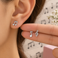 Mini Music Notes Hypoallergenic Silver Stud Earrings (3 Set)