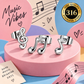 Mini Music Notes Hypoallergenic Silver Stud Earrings (3 Set)