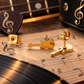 Gold Plated Mini Guitar Stud Earrings (316L Stainless Steel)