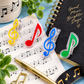 Treble Clef & Music Note Book Clips - 4 Piece Set (Mixed Colours)