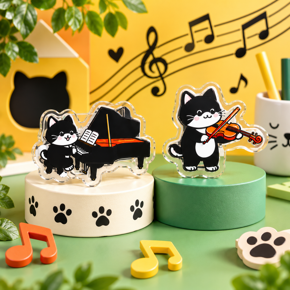 Musical Cats - Sheet Music Clips (Piano and Violin Set)