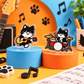 Musical Cats - Sheet Music Clips (Guitar and Drums Set)
