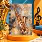 A5 Saxophone Spiral Music Notebook (100 Pages)