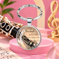 Silver Clarinet Glass Cabochon Keyring