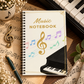 A5 Piano and Music Themed Spiral Notebook (100 Pages)