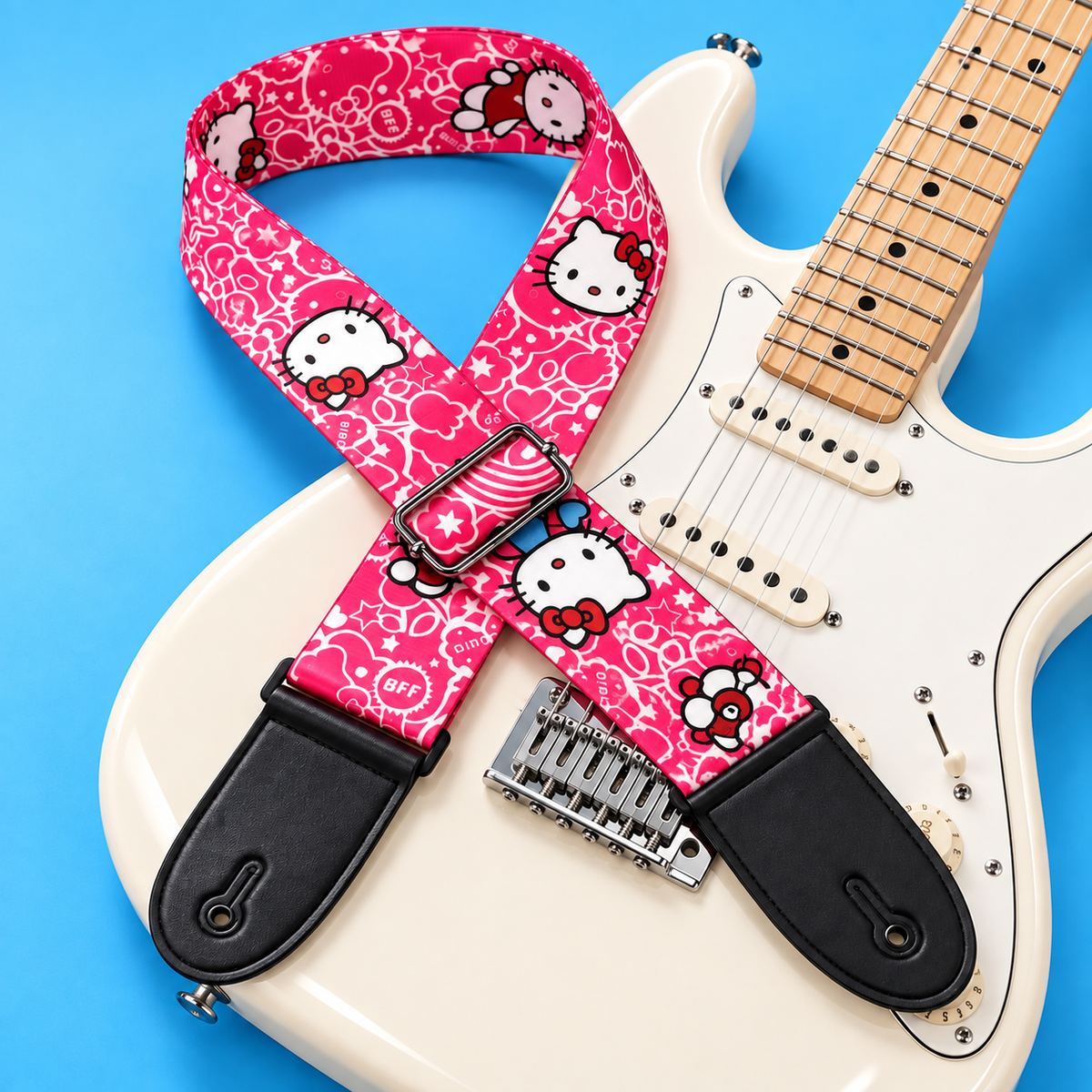 Kitty Pink Guitar Strap
