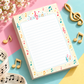 A7 Music Note Border Rectangle Lined Memo Pad (50 Sheets)