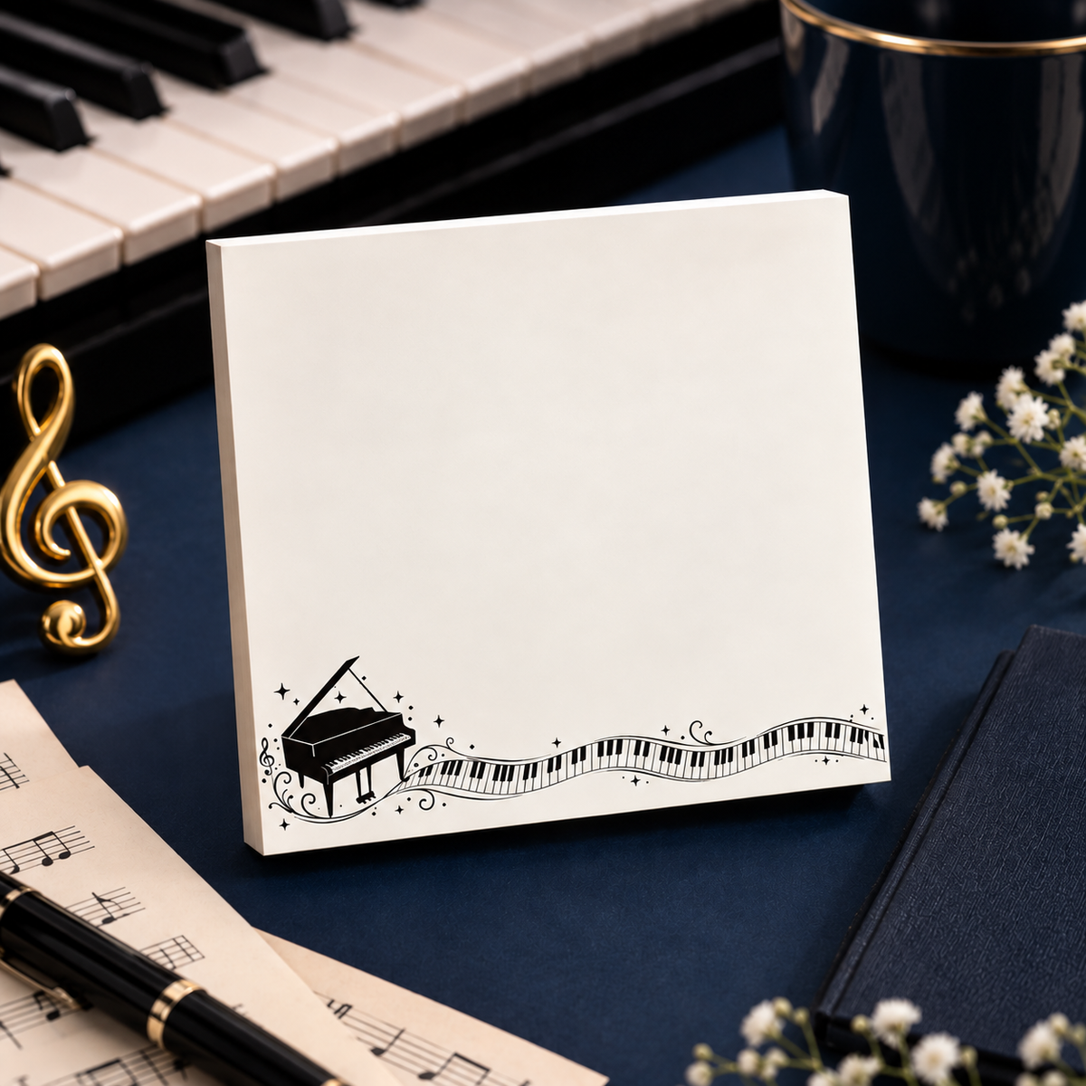 Piano Memo Pad Music Squares (50 Sheets)