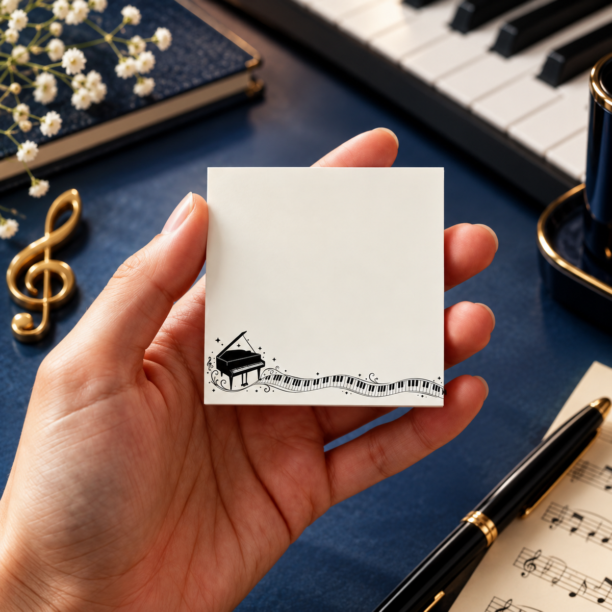 Piano Memo Pad Music Squares (50 Sheets)