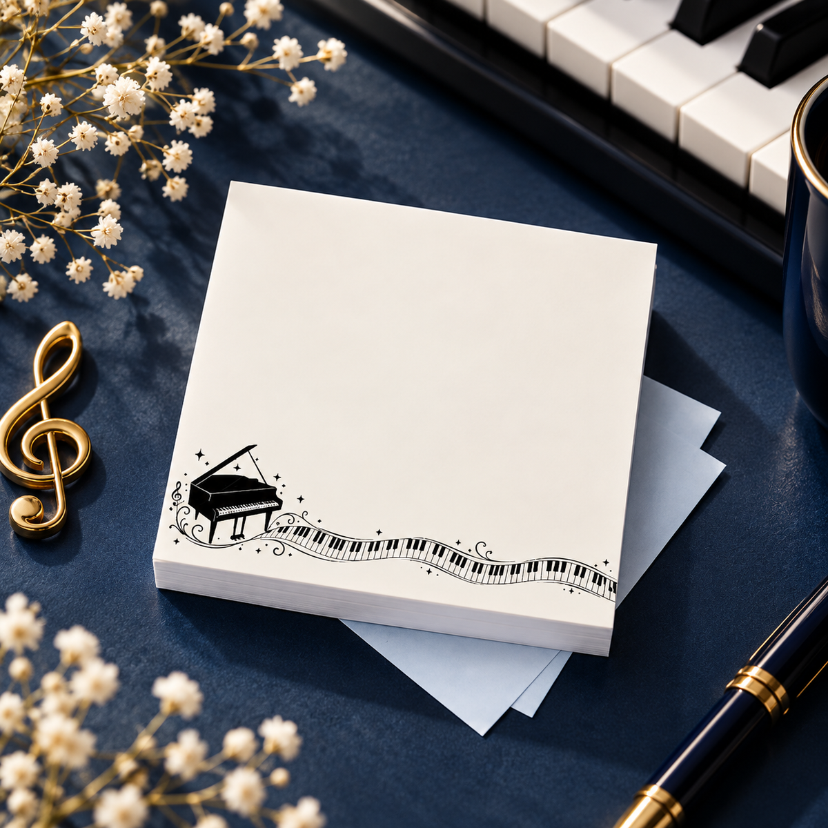 Piano Memo Pad Music Squares (50 Sheets)