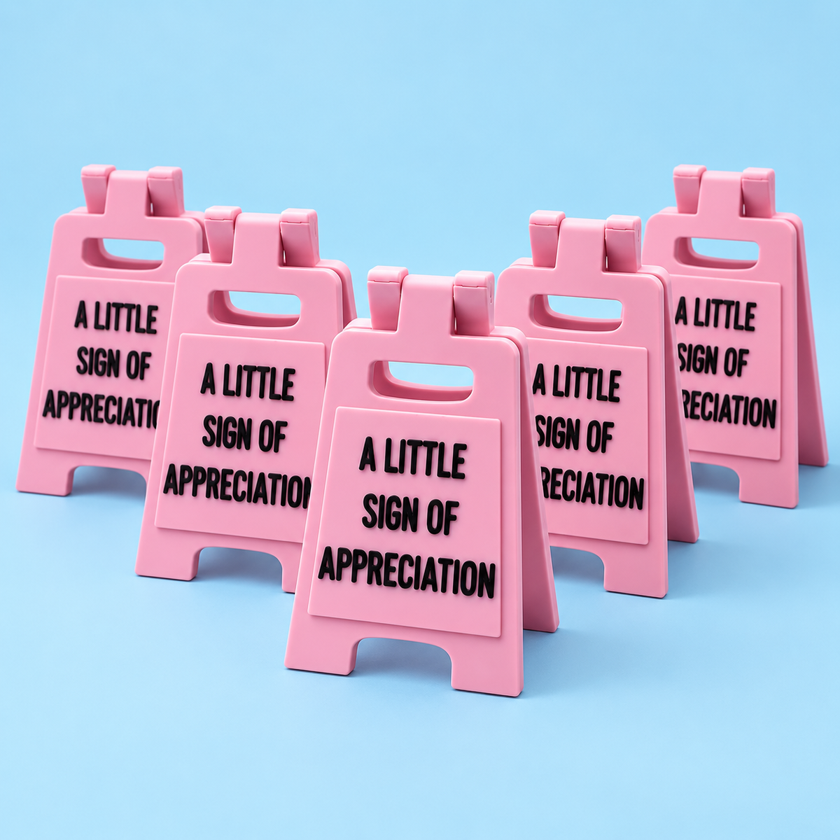A Little Sign of Appreciation Mini Sign - Pink Desk Ornament