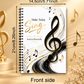 A5 Make Today Sing Sprial Music Notebook (100 Pages)