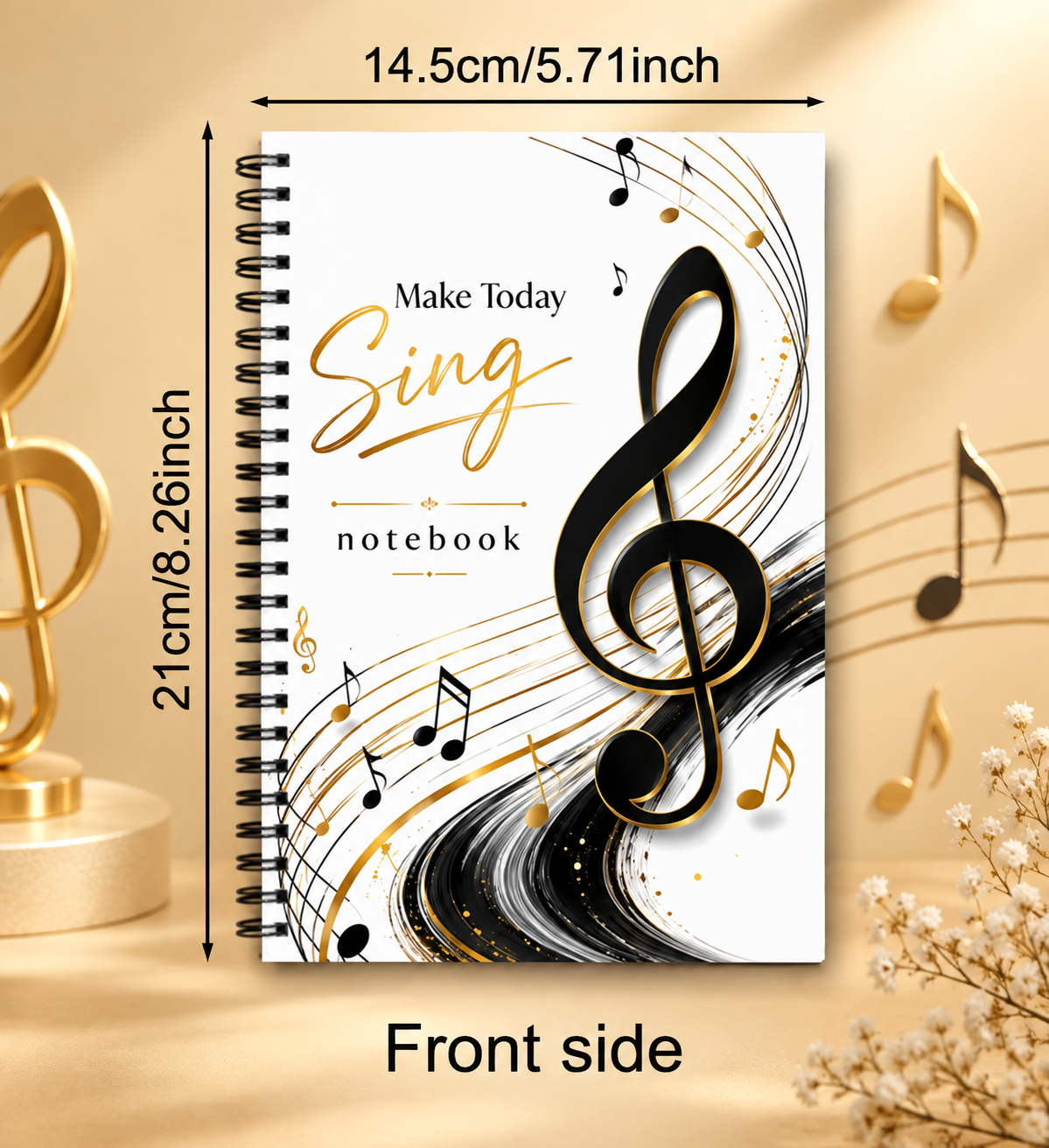 A5 Make Today Sing Sprial Music Notebook (100 Pages)