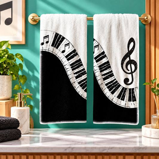 Piano Hand Towels Set (2 Pack)