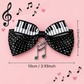 Piano Polka Dot Bow Clip with Music Charms - 2 Piece Set