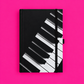 A6 Notebook Black with Piano Keyboard