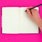 A6 Notebook Black with Piano Keyboard