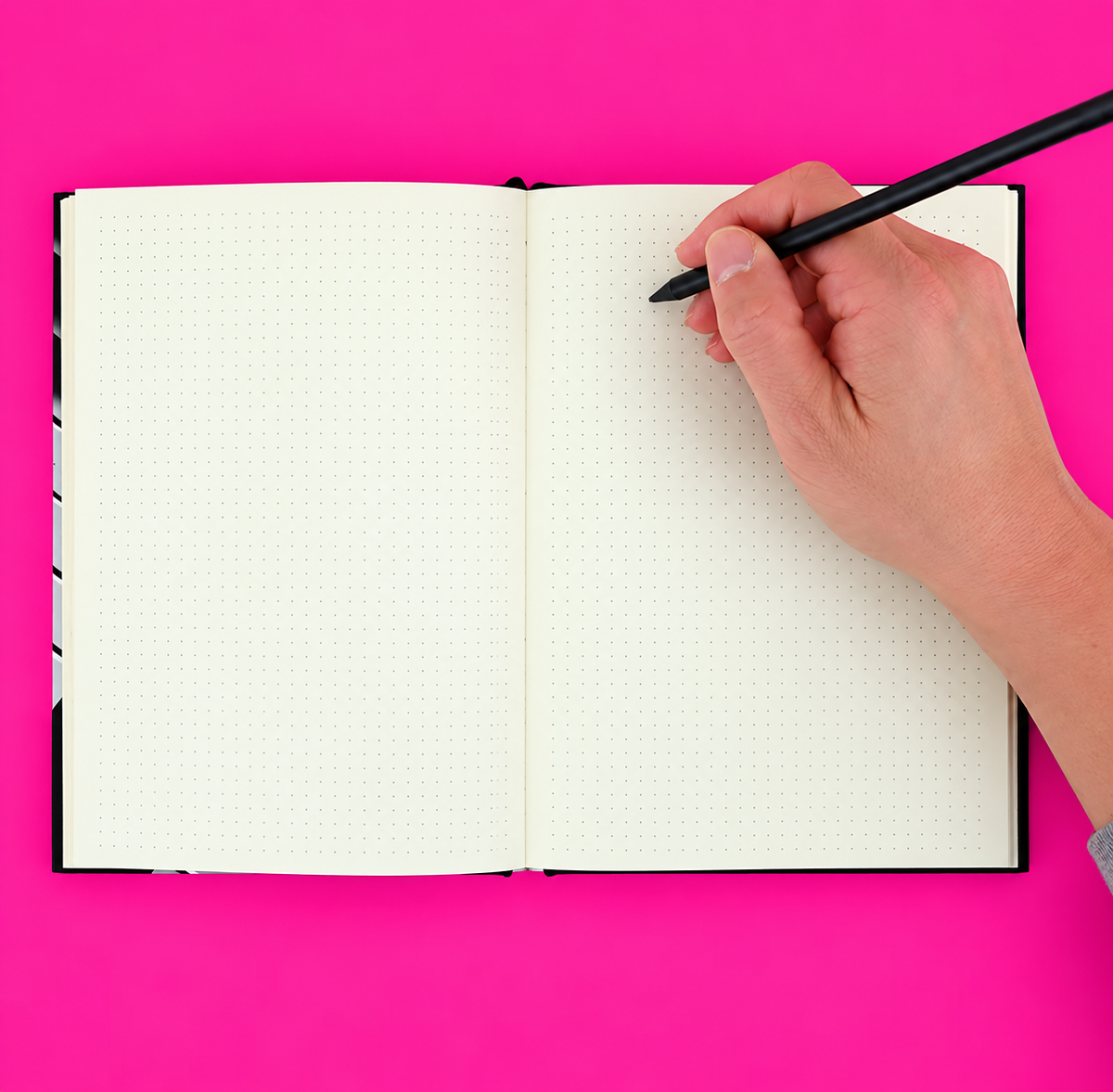 A6 Notebook Black with Piano Keyboard