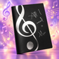 All I Need is Music - Silver Treble Clef A4 Display Folder with 20 Clear Pockets