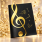 All I Need is Music - Gold Treble Clef A4 Display Folder with 20 Clear Pockets