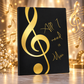 All I Need is Music - Gold Treble Clef A4 Display Folder with 20 Clear Pockets