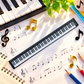 Music Ruler- Black and White Piano Keyboard Design (30cm)