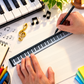 Music Ruler- Black and White Piano Keyboard Design (30cm)